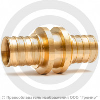 Муфта аксиальная бронзовая переходная для PE-X труб Дн 25-16 RAUTITAN PLATINUM RX Rehau