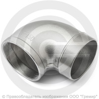 Отвод резьбовой (угольник) нержавеющий AISI 304 НР-ВР (НАР-ВН) Ду-100 (4") Отвод резьбовой (угольник) нержавеющий AISI 304 НР-ВР (НАР-ВН) Ду-100 (4")