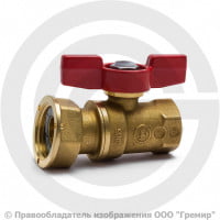 Кран латунный для счетчиков Ду-20 (3/4") Ру-42 ВР-Накидная гайка бабочка Giacomini R251P Кран латунный для счетчиков Ду-20 (3/4") Ру-42 ВР-Накидная гайка бабочка Giacomini R251P