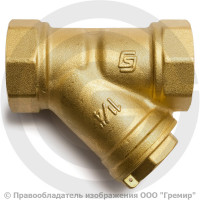 Фильтр сетчатый Y-образный латунный Ду-32 (1 1/4") Ру-20 ВР (ВН) (Т<120°С) ФС Китай Фильтр сетчатый Y-образный латунный Ду-32 (1 1/4") Ру-20 ВР (ВН) (Т<120°С) ФС Китай