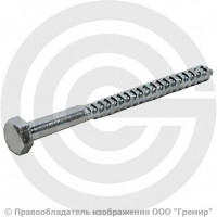 Саморез стальной оцинкованный с шестигранной головкой М8х50 DIN 571 (упак 100 шт) Саморез стальной оцинкованный с шестигранной головкой М8х50 DIN 571 (упак 100 шт)