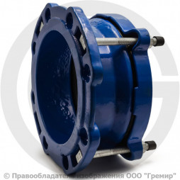 Муфта чугунная соединительная для ПЭ труб Ду-250 (Дн 250-250) Ру-16 L=155мм ПФРК-Е