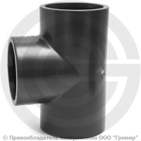 Тройник ПВХ клеевой серый Дн 20 90гр Ру-10 напорный Aquaviva