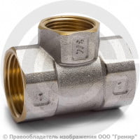 Тройник латунный переходной ВР (ВН) Ду 32-20-32 (1 1/4"- 3/4"- 1 1/4") никель Aquasfera Тройник латунный переходной ВР (ВН) Ду 32-20-32 (1 1/4"- 3/4"- 1 1/4") никель Aquasfera