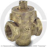Кран латунный пробко-сальниковый Ду-15 (1/2") Ру-10 ВР (ВН) пробка латунь ККАЗ 11б6бк