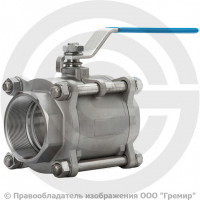 Кран нержавеющий AISI 316 (CF8M) Ду-25 (1") Ру-63 ВР (ВН) муфтовый полнопроходной АДЛ BV17 Кран нержавеющий AISI 316 (CF8M) Ду-25 (1") Ру-63 ВР (ВН) муфтовый полнопроходной АДЛ BV17