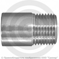 Ниппель приварной (резьба) нержавеющий AISI 316 Ду-15 (1/2") Ниппель приварной (резьба) нержавеющий AISI 316 Ду-15 (1/2")