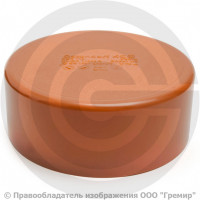 Крышка НПВХ (ПВХ) коричневая Дн 250 б/нап на гладкий конец трубы Ostendorf KGK