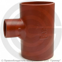 Тройник чугунный безраструбный SML Ду 100-70 88гр Китай Тройник чугунный безраструбный SML Ду 100-70 88гр Китай