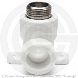 Водорозетка PP-R белая НР (НАР) Дн 25-1/2" 90гр Pro Aqua