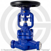 Клапан запорный стальной под приварку Ду-100 Ру-40 (Т<400°С) сальниковый KV37 Гранвент Клапан запорный стальной под приварку Ду-100 Ру-40 (Т<400°С) сальниковый KV37 Гранвент