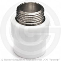 Муфта PP-R комбинированная белая НР (НАР) Дн 32-3/4" VALFEX Муфта PP-R комбинированная белая НР (НАР) Дн 32-3/4" VALFEX