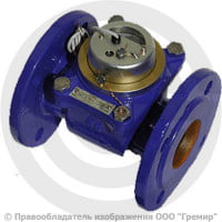 Счётчик турбинный фланцевый Ду-100 Ру-16 (Т<50°С) L=250мм импульсный ВСХНд Тепловодомер