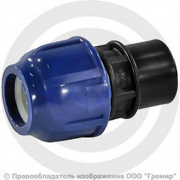 Муфта ПЭ компрессионная Дн 25-3/4" Ру-16 ВР (ВН) RTP (РосТурПласт)