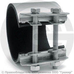 Хомут ремонтный односторонний оцинкованный Ду-80 (Дн 87-95) L=70мм Benarmo Краб