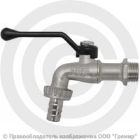 Кран латунный водоразборный Ду-20 (3/4") Ру-16 НР-Штуцер рычаг Aquasfera 1019 Кран латунный водоразборный Ду-20 (3/4") Ру-16 НР-Штуцер рычаг Aquasfera 1019