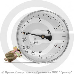 Манометр радиальный диаметр 100мм 0-40 кгс/см2 (0-4,0 МПа) М20х1,5 МП-100 Завод теплотехнических приборов