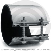 Хомут ремонтный односторонний оцинкованный Ду-100 (Дн 101-110) L=150мм Benarmo Краб