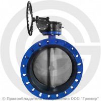 Затвор чугунный поворотный фланцевый с редуктором Ду-350 Ру-10/16 EPDM с чугунным диском Benarmo