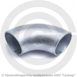 Отвод 89х3,5 (Ду-80) оцинкованный 90 градусов шовный