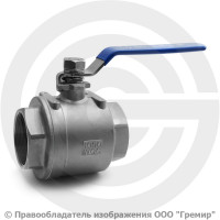 Кран нержавеющий AISI 316 (CF8M) Ду-65 (2 1/2") Ру-40 ВР (ВН) муфтовый полнопроходной ABRA BV-027A