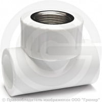 Тройник PP-R комбинированный белый ВР (ВН) Дн 25-3/4" RTP (РосТурПласт)