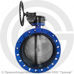 Затвор чугунный поворотный фланцевый с редуктором Ду-700 Ру-10/16 EPDM с чугунным диском Benarmo