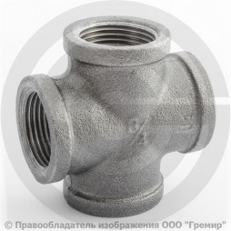 Крестовина переходная чугунная Ду 20-15 (3/4", 1/2")