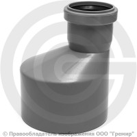 Переход PP-H на чугун серый Дн 50-75 б/нап без манжеты VALFEX
