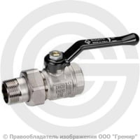 Кран латунный Ду-15 (1/2") Ру-50 ВР-"Американка" никель рычаг Bugatti серия 920