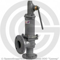 Клапан предохранительный пружинный угловой стальной фланцевый Ду-50 Рср=8бар Рн=8…16бар (Т<450°С) с ручным подрывом 17с6нж Арма-Пром Клапан предохранительный пружинный угловой стальной фланцевый Ду-50 Рср=8бар Рн=8…16бар (Т<450°С) с ручным подрывом 17с6нж Арма-Пром