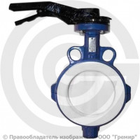 Затвор дисковый поворотный межфланцевый Ду-100 Ру-16 PTFE с нержавеющим диском Tecofi VP4449R-02PTFE