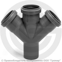 Крестовина PP-H одноплоскостная серая Дн 50-50-50 45гр б/нап в/к Ostendorf HT HTDA Крестовина PP-H одноплоскостная серая Дн 50-50-50 45гр б/нап в/к Ostendorf HT HTDA