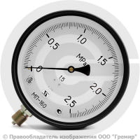 Манометр радиальный диаметр 160мм 0-40 кгс/см2 (0-4,0 МПа) G1/2" МТ-160 Багория