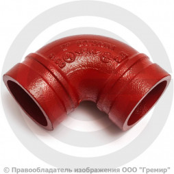Отвод (колено) 90 градусов под муфту грувлок Ду-65 (Дн 76) Ру-25 XGQT03
