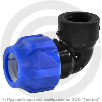 Отвод ПЭ компрессионный Дн 25-1/2" 90гр Ру-16 ВР (ВН) RTP (РосТурПласт) Отвод ПЭ компрессионный Дн 25-1/2" 90гр Ру-16 ВР (ВН) RTP (РосТурПласт)