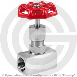 Клапан запорный игольчатый (вентиль) нержавеющий муфтовый Ду-15 (1/2") Ру-400 ВР (ВН) (Т<190°С) NK-ZN15/4