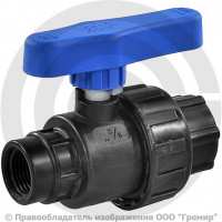 Кран ПНД компрессионный Дн 50 Ру-10 ВР (ВН) RTP (РосТурПласт) Кран ПНД компрессионный Дн 50 Ру-10 ВР (ВН) RTP (РосТурПласт)