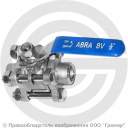 Кран нержавеющий AISI 316 (CF8M) под приварку Ду-50 (2") Ру-40 ABRA BV61A-Q61F-1000-3A