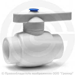 Кран PP-R Дн 20 внутренняя пайка белый Стандарт RTP (РосТурПласт)