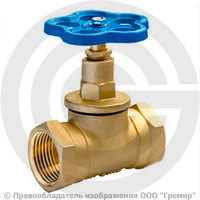 Клапан запорный латунный муфтовый Ду-20 Ру-16 ВР (ВН) (Т<70°С) 15б3р Китай