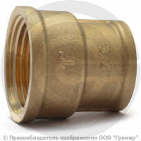 Муфта латунная переходная ВР (ВН) Ду 10-8 (3/8"-1/4") STOUT