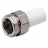 Муфта PP-R комбинированная разъемная белая наружная пайка/ВР Дн 40-1 1/4" RTP (РосТурПласт)