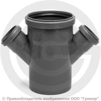 Крестовина PP-H одноплоскостная серая Дн 110-50-50 45гр б/нап в/к Ostendorf HT HTDA Крестовина PP-H одноплоскостная серая Дн 110-50-50 45гр б/нап в/к Ostendorf HT HTDA