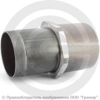 Сгон в сборе стальной L=180мм Ду-100 (4") в комплекте со стальной муфтой и контргайкой КАЗ