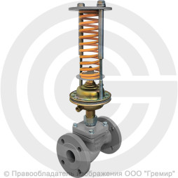 Регулятор давления прямого действия НЗ "до себя" чугунный фланцевый Ду-15 Ру-16 Kvy=4м3/ч 0,1-0,6 МПа Энерготехномаш УРРД-НЗ-РД