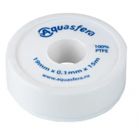 Лента ФУМ PTFE 6020 19ммх0,2ммх15м катушка среда: вода Aquasfera