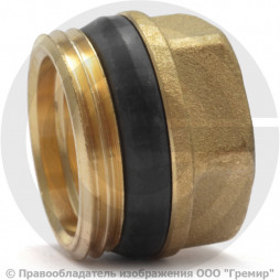 Переход латунный (переходник) НР-ВР (НАР-ВН) Ду 20-10 (3/4"-3/8") с герметичной прокладкой Giacomini