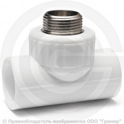 Тройник PP-R комбинированный белый НР (НАР) Дн 32-1" RTP (РосТурПласт)