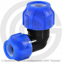 Отвод ПЭ компрессионный Дн 40 90гр ТПК-АКВА Отвод ПЭ компрессионный Дн 40 90гр ТПК-АКВА